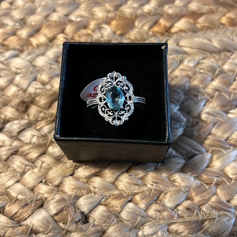 Sz10 925 sterling, silver lab, created ice, crystal stone